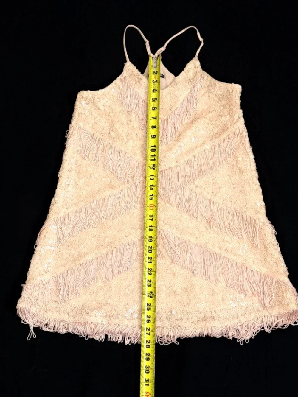 GIANNI BINI Womens Sequined Fringes Shirt Medium Pinkish Unique Lined Evening - Picture 8 of 10